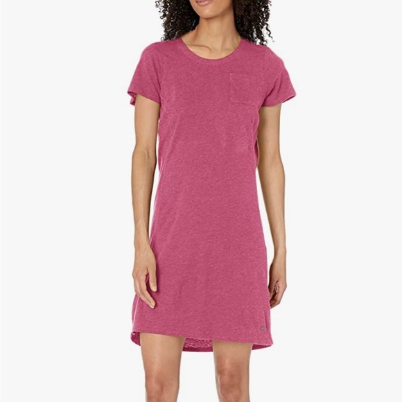 Mountain Khaki Pink T-Shirt Dress with Pocket Size XL - Picture 1 of 2